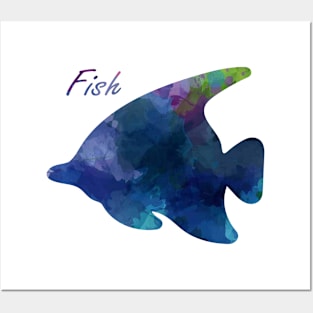 Colored fish. Posters and Art